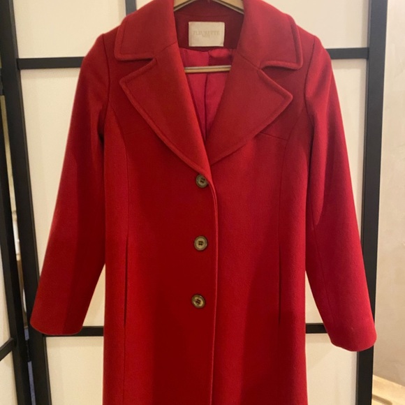 Loro Piana Fleurette Red Wool Coat - Picture 1 of 6